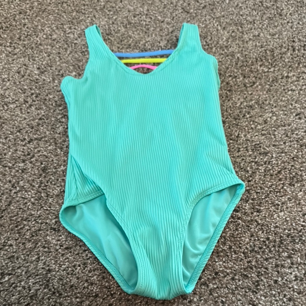 Turquoise Ribbed Swimsuit